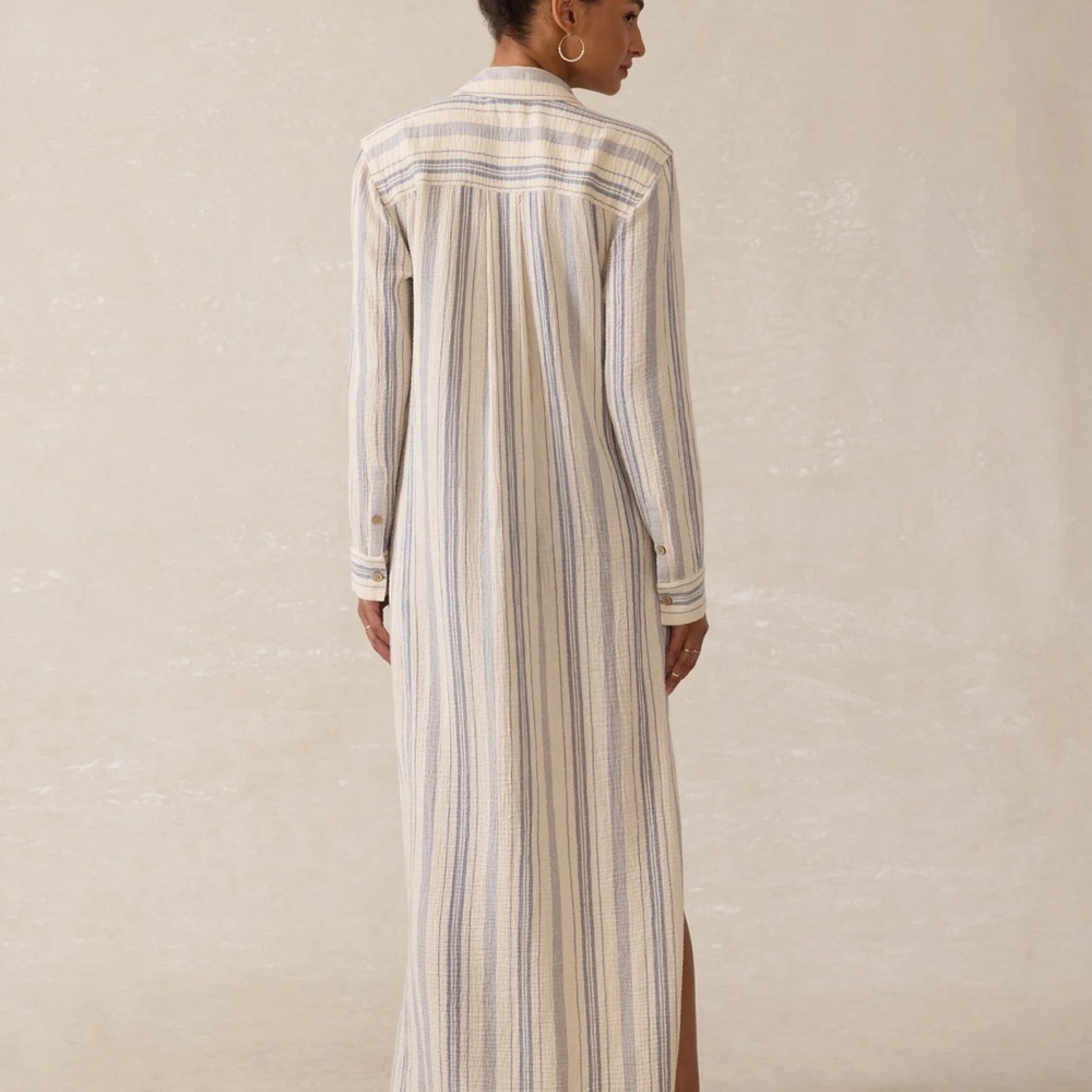 Faherty Dune Cotton Gauze Isla Shirtdress - Picture 4 of 5